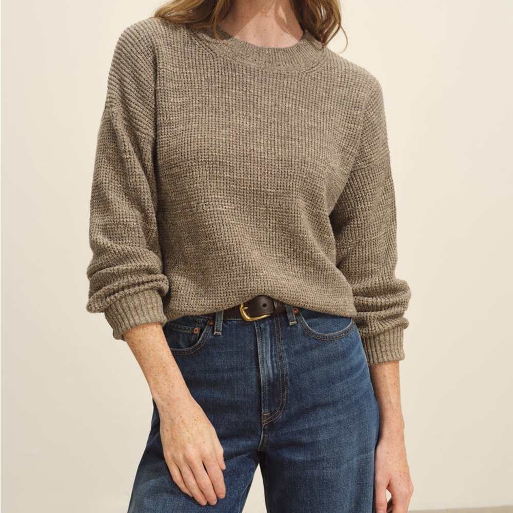 Buck Mason | Seafarer Cotton Crewneck Sweater | Marled Barrwood
